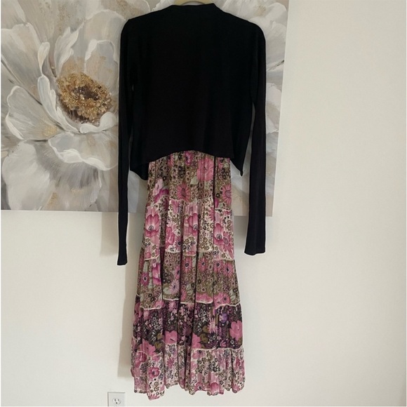 Spell Floral Patchwork Maxi Dress - Pink and Purple - Picture 6 of 16